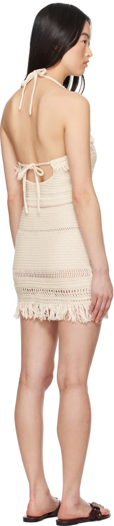Isabel Marant Étoile 'aralia' White Dress With Round Collar On The Rear And Adjustable Shoulder Straps With Bows