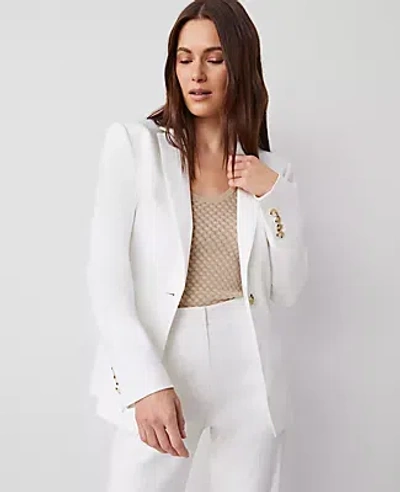 Ann Taylor The Petite One-button Blazer In White