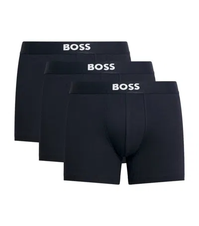 Hugo Boss Organic Cotton Stretch Boxer Briefs In Black