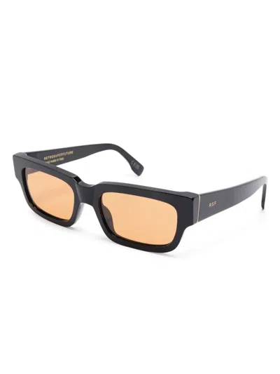 Retrosuperfuture Black Caro Sunglasses In Caro Refined