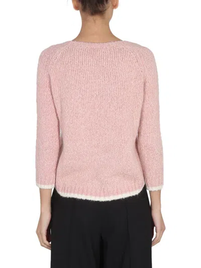 Aspesi Alpaca Blend Sweater In Pink