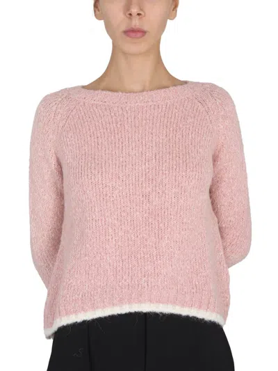 Aspesi Alpaca Blend Sweater In Pink
