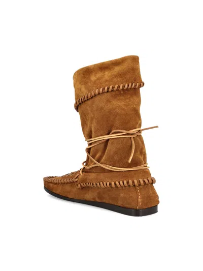 Isabel Marant Winki Leather Boots In Brown