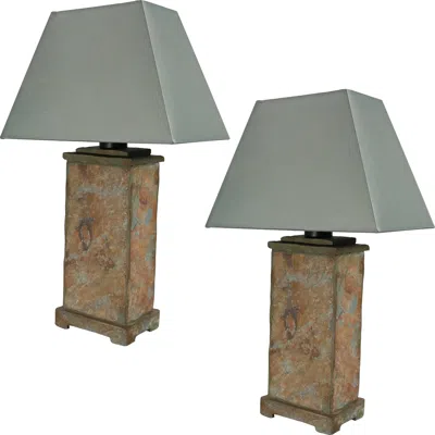 Sunnydaze Indoor/outdoor Electric Table Lamp Set