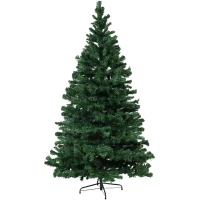 Sunnydaze Indoor Artificial Unlit Majestic Pine Full Christmas Tree With Metal Stand And Hinged Branches - 6' 