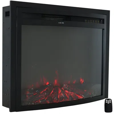 Sunnydaze Cozy Warmth Indoor Electric Fireplace Insert - Modern Horizontal Recessed Mount - 9 Color Options Fo