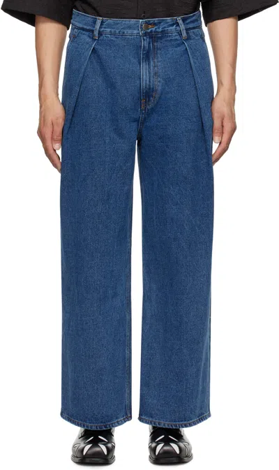 Ader Error Jeans With Belt Loops In Blue