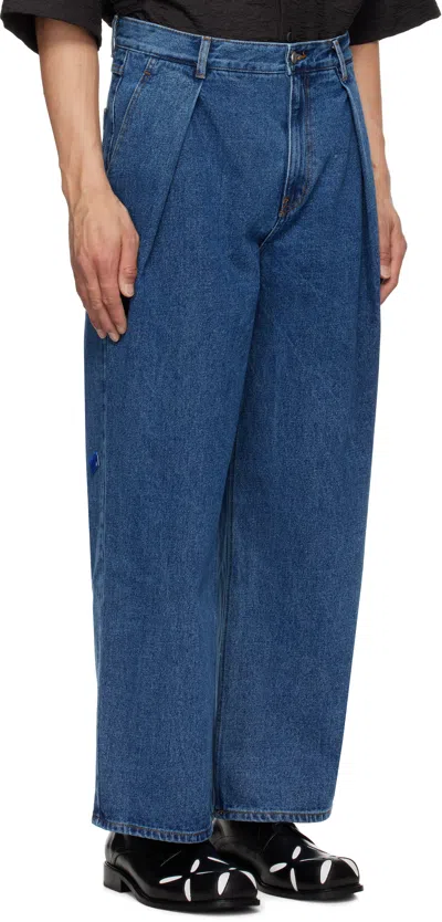 Ader Error Jeans With Belt Loops In Blue