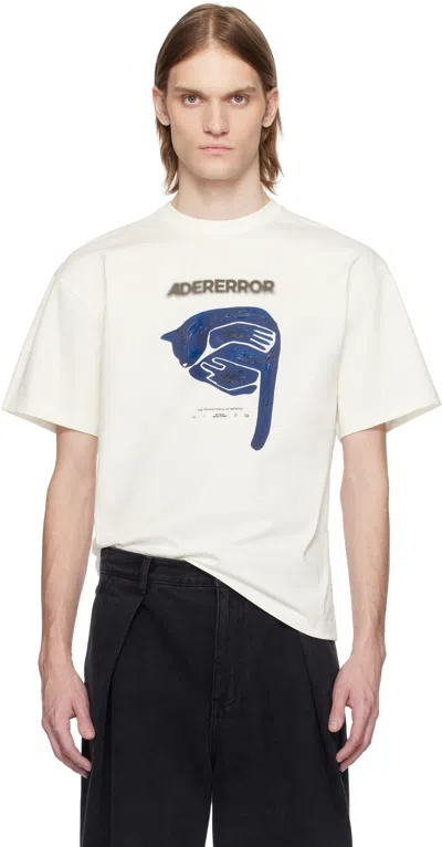 Ader Error Off-white Printed Graphic T-shirt In Off White
