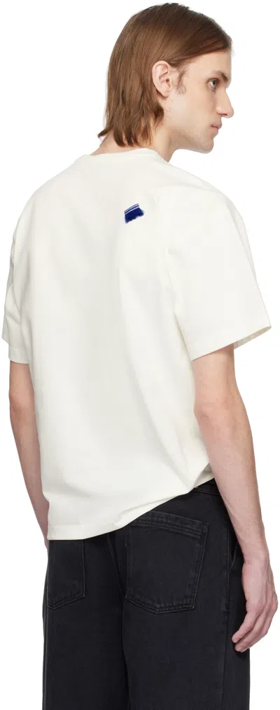 Ader Error Off-white Printed Graphic T-shirt In Off White