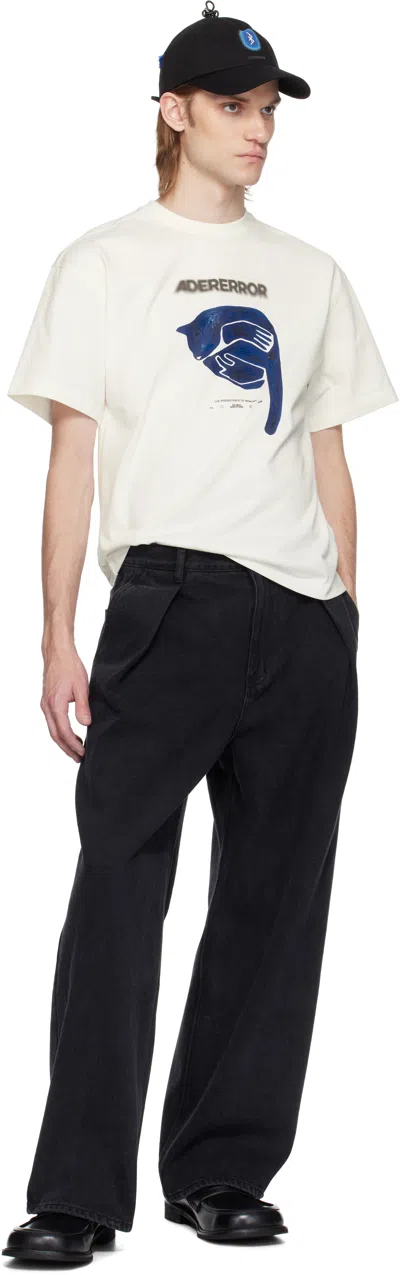 Ader Error Off-white Printed Graphic T-shirt In Off White