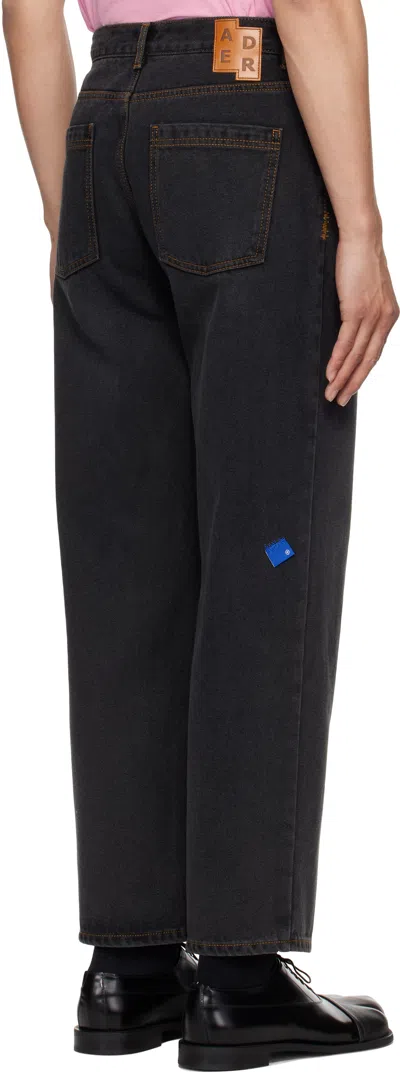 Ader Error Denim Trousers With Belt Loops In Noir