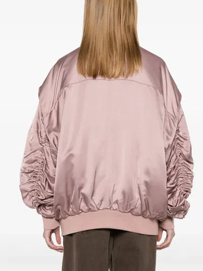 Halfboy Bomber Jacket In Rose-pink Viscose In Rosa