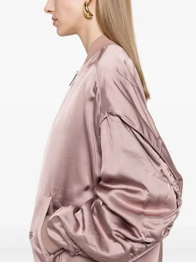 Halfboy Bomber Jacket In Rose-pink Viscose In Rosa