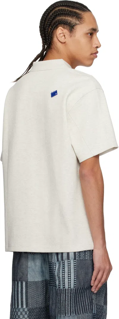Ader Error Off-white Significant Trs Tag 01 Polo In Oatmeal