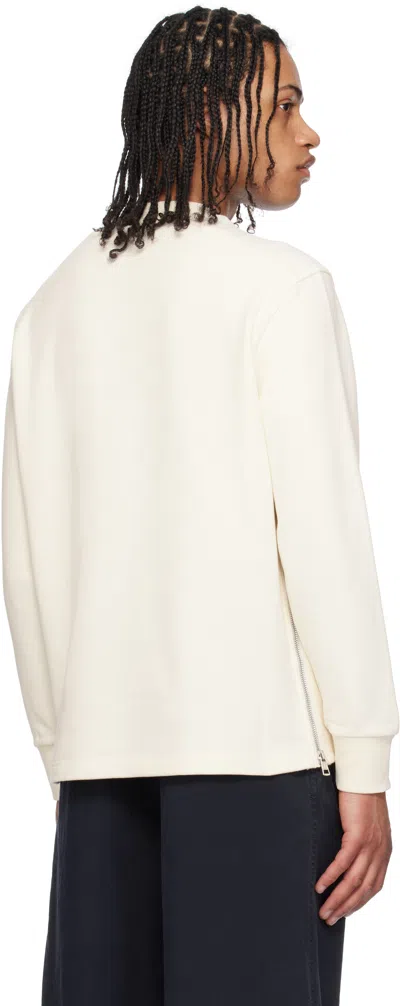 Moncler Sweatshirt En Coton In Beige