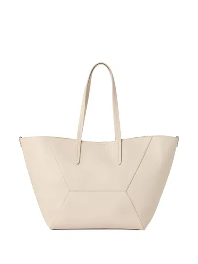 Brunello Cucinelli Small Bc Duo Leather Tote Bag In Nude