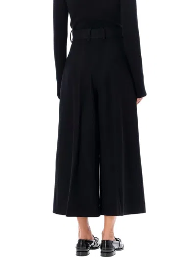Patou High-waisted Wide Leg Culotte Pants In Size 36 In Black