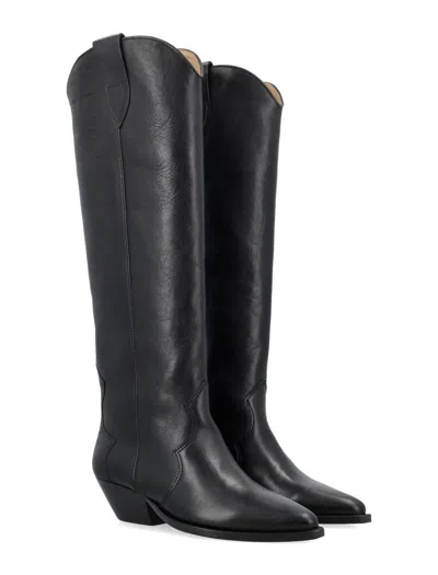 Isabel Marant Marant Denvee 40mm Knee High Boots In Black