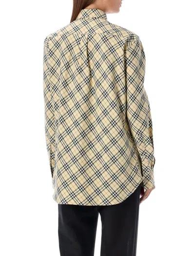 Burberry Women's Checked Oversized Shirt In Grain Ip Check