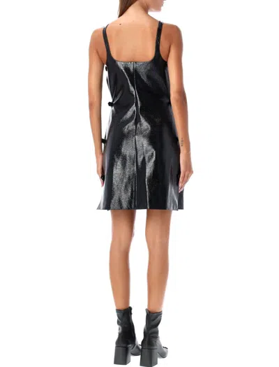 Courrèges Multi Sangle Vinile Dress In Black
