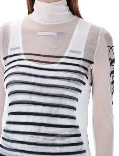 JEAN PAUL GAULTIER JEAN PAUL GAULTIER TOP FEATHER MARINIERE 