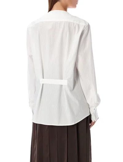 Jw Anderson Women's Pintuck Bib Shirt In White