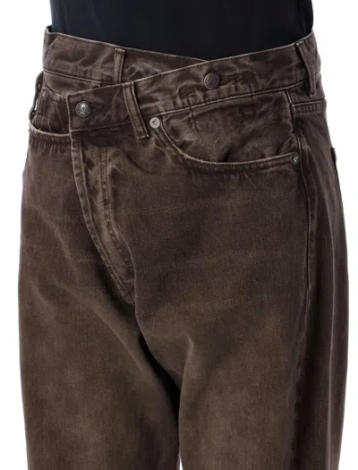 R13 Crossover Jean In Vintage Chocolate Brown