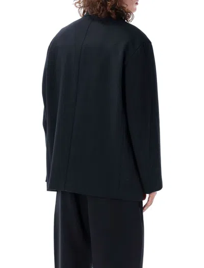 Studio Nicholson Vented Single-breasted Jacket With Front Pockets In Darkest Navy