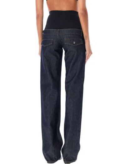 Coperni Blue Jeans With Stretch Waist In Denim Woman In Navy Blue