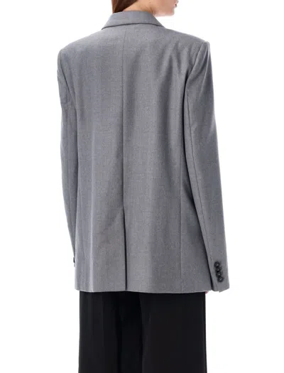 Stella Mccartney Grey Double-breasted Blazer In Grey