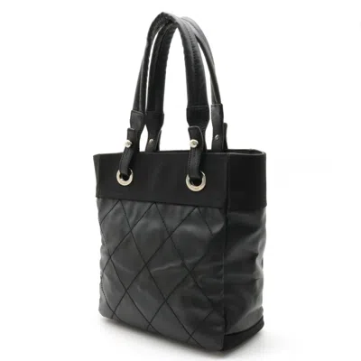 Pre-owned Chanel Black Coated Canvas Shoulder Bag Tote Bag ()