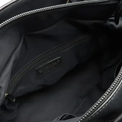 Pre-owned Chanel Black Coated Canvas Shoulder Bag Tote Bag ()