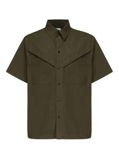 Bottega Veneta Lightweight Cotton Twill Shirt In Light Brown