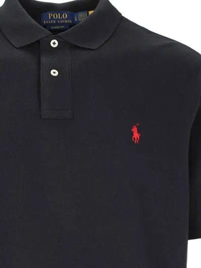 Polo Ralph Lauren Embroidered-logo Polo Shirt In Black