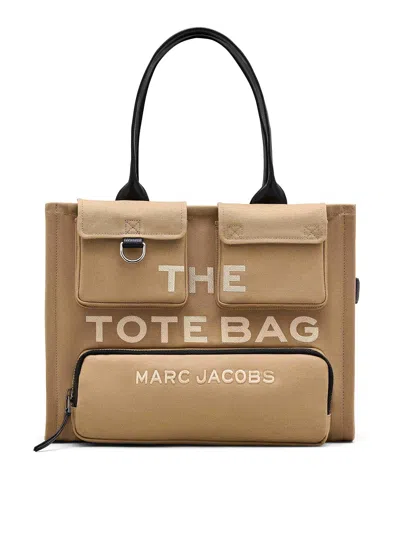 Marc Jacobs Buckle Detail Tote Bag With Dual Pockets In Camel