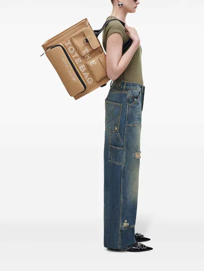 Marc Jacobs Buckle Detail Tote Bag With Dual Pockets In Camel