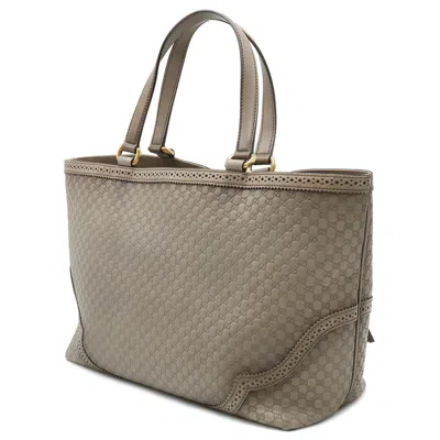 Pre-owned Gucci Gray Leather Tote Bag ()