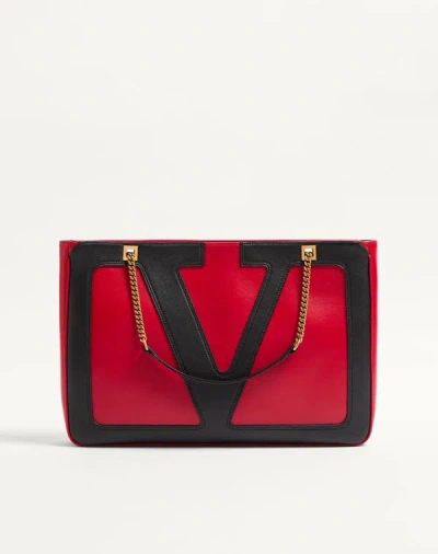 Valentino Medium Viva Superstar Bag Red/black In Red/black
