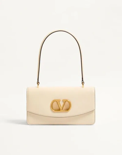 Valentino Garavani  Garavani Vain Bag With Handle In Shiny Calfskin Woman Butter Uni In Nude