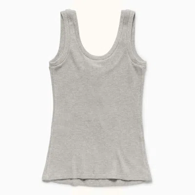 1989 Studio Tank Top Waffle Button Detail