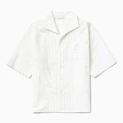 1989 Studio Wihite Striped Bowling Shirt