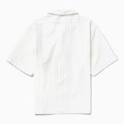 1989 Studio Wihite Striped Bowling Shirt
