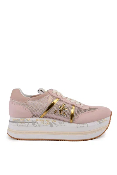 Premiata Zapatillas - Color Carne Y Neutral In Rosa/oro