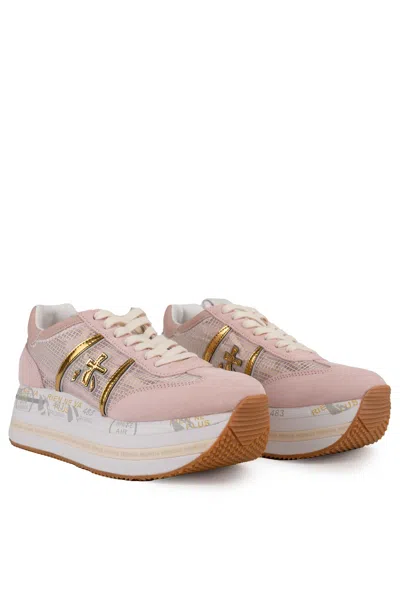 Premiata Zapatillas - Color Carne Y Neutral In Rosa/oro