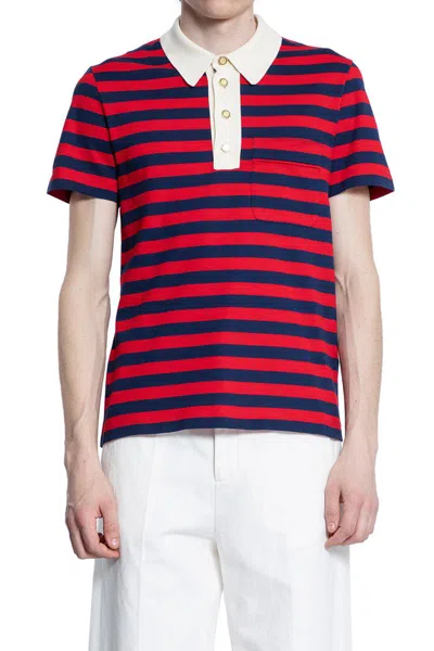 Valentino Garavani Striped Polo Shirt In Multicolor