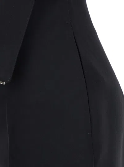 Alexander Mcqueen Wool Flared Leg Pant With Folded Waistband In Multicolor