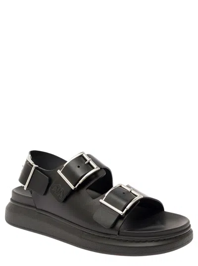 Alexander Mcqueen Alexander Mc Queen Black Leather Sandal