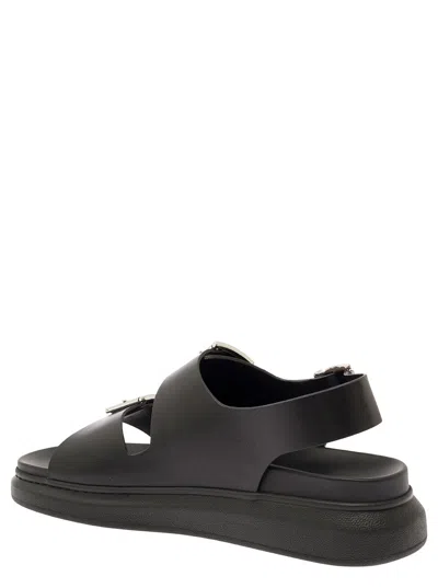 Alexander Mcqueen Alexander Mc Queen Black Leather Sandal