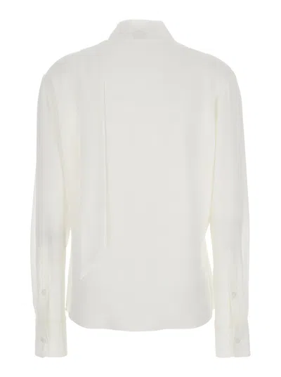 Alexander Mcqueen Soft White Silk Shirts In White